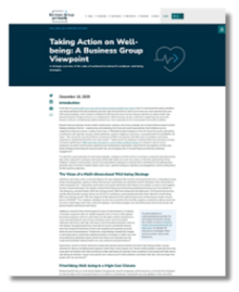 Taking Action on Well-being
