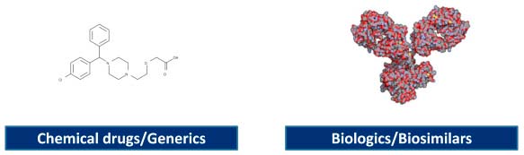 The Molecular Structure of a Generic Drug Compared to a Biologic/Biosimilar