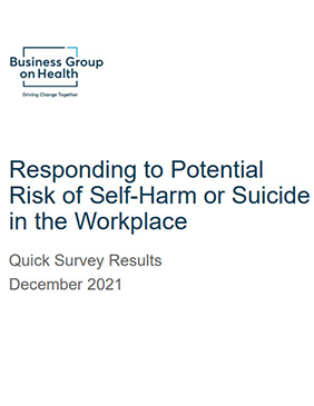 Responding to  potential risk of self-harm or suicide in the workplace survey
