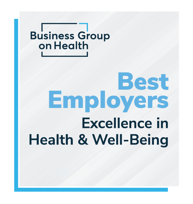 Best Employers: Excellence in Health & Well-being seal