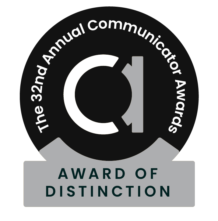 31st Annual Communicator Award of Distinction badge;