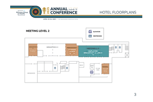 Renaissance Nashville Hotel Conference Center Meeting Level 2 Floorplan